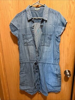 Silver Jeans Light Blue Chambray Romper Dress